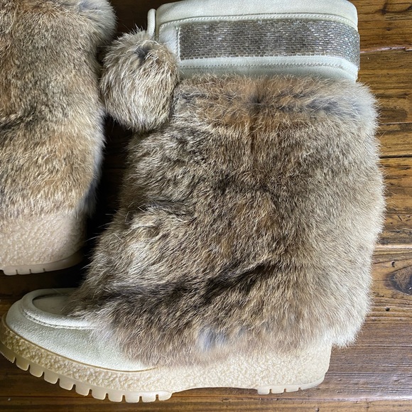 Coach rabbit fur winter boots, size 7 - Picture 7 of 9